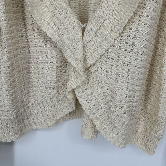 NEW Apt 9 Cream Ivory Open Knit Cardigan Collared Long Dolman Sleeve Size 2X - Picture 5 of 10
